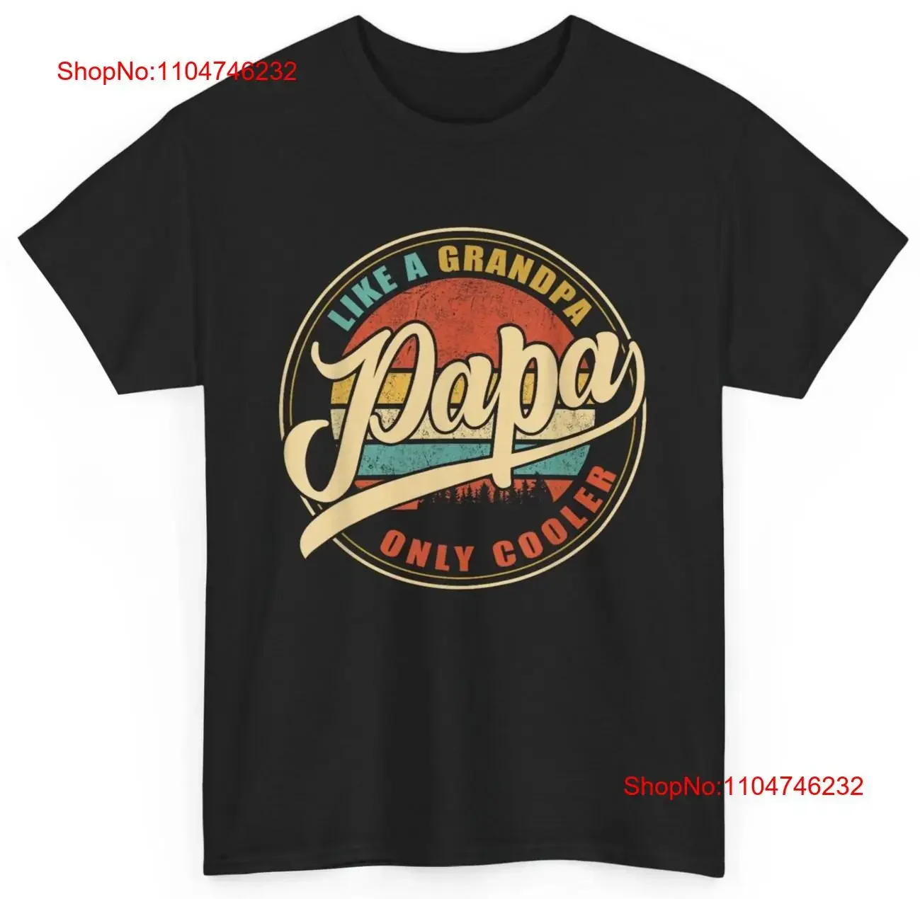 

Футболка PAPA like a Grandpa ONLY COOLER Funny Dad Definition, винтажный стильный топ с рисунком для повседневной носки, слегка стильный