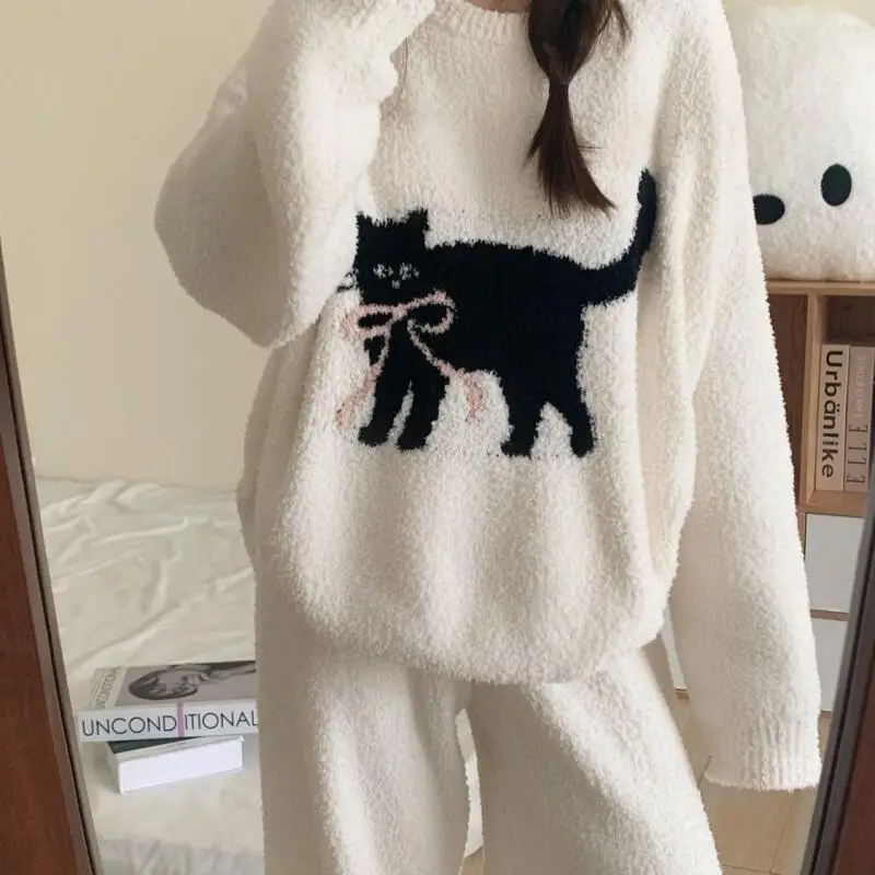 

Осенне-зимние женские пижамы, одежда для сна, хлопковый пижамный комплект, домашняя одежда, нижнее белье для сна на заказ, удобная ночная рубашка