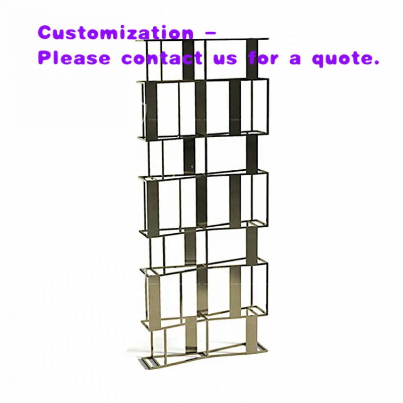 

custom.Custom Simple High End Wall Metal Book Shelf Stainless Steel Bookshelf Office Decoration