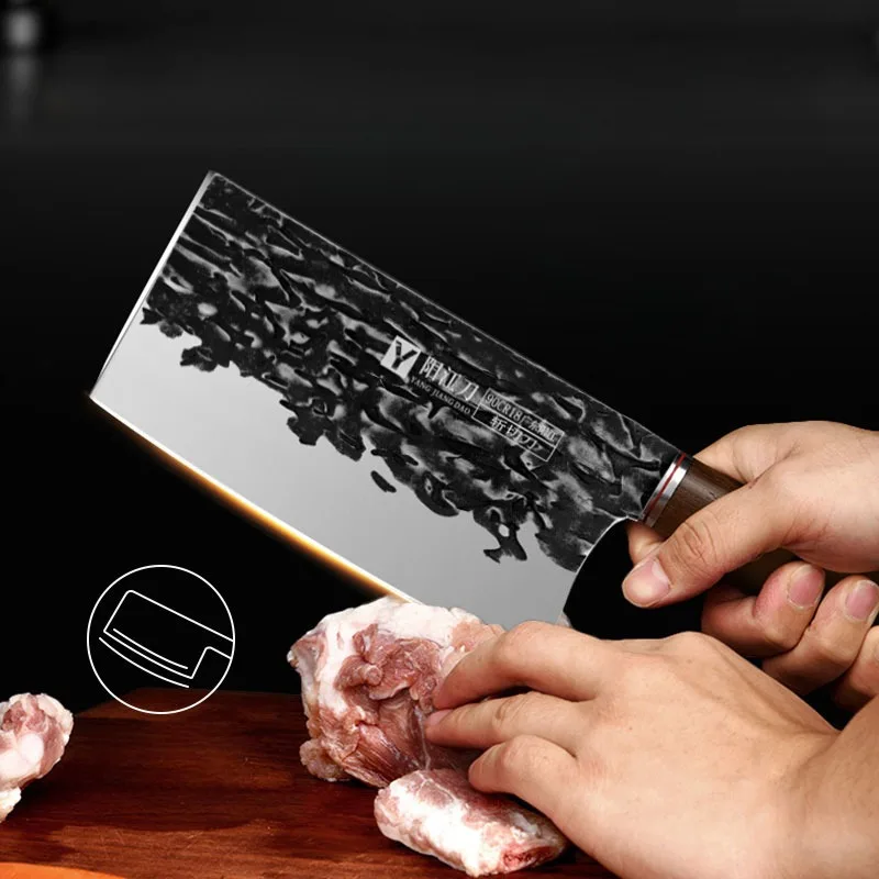 High-End Chinese Kitchen Knife, Sharp Forged Chef's Knife, Meat Specialty Knife, Home Use Knife C0