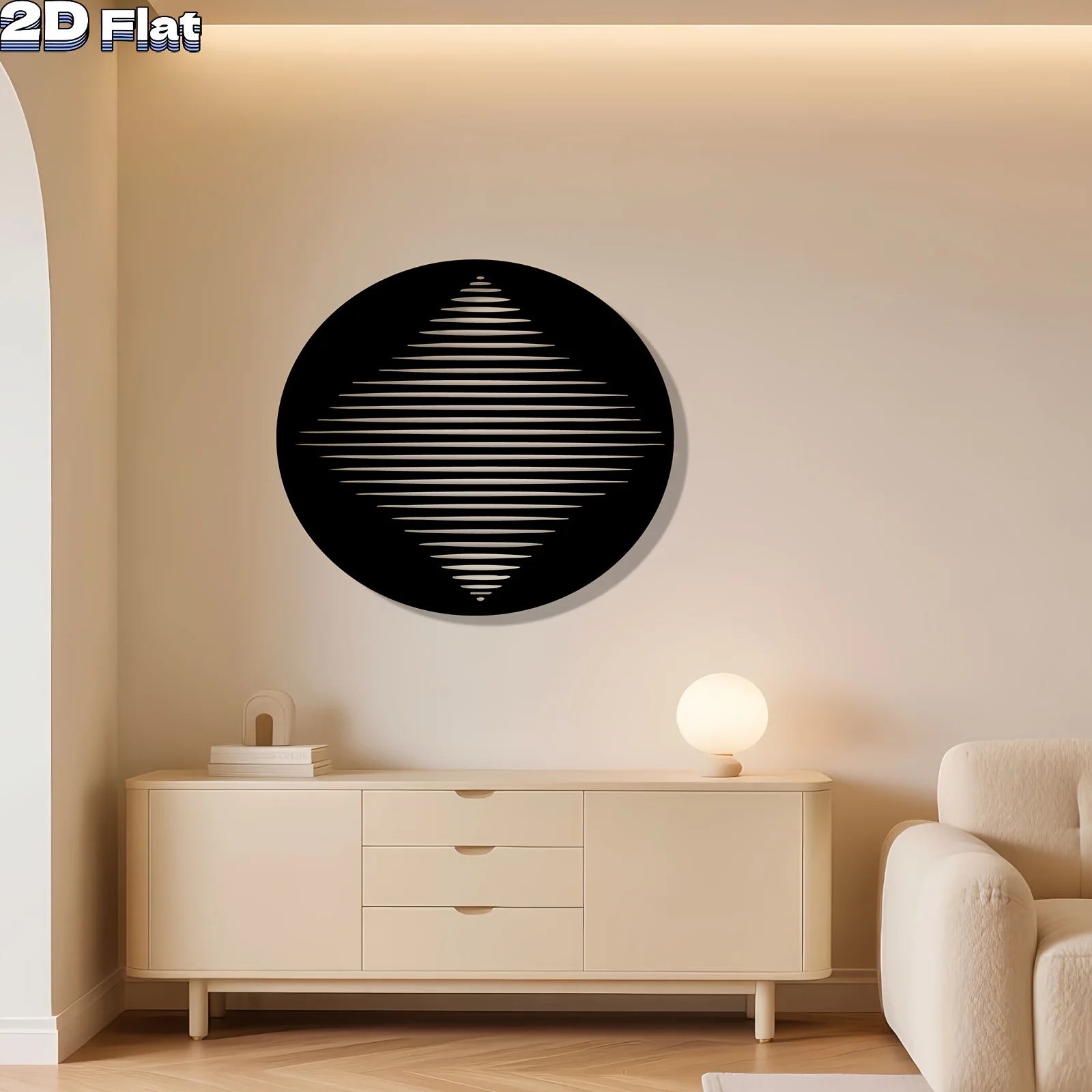 1pc Modern Striped Diamond Metal Wall Art, Elegant Iron Decor for Living Room & Garden Fence, Christmas Thanksgiving gift
