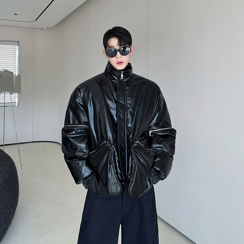 

Ретро зимняя мужская пуховая куртка с множеством карманов, в американском рабочем стиле, мотоциклетная верхняя одежда, теплая