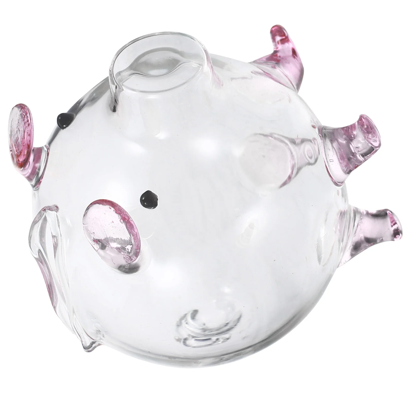 Decor Piggy Bank Glass Creative For Girls Desktop Pig-shaped Clear Money Pot Pink Transparent Child