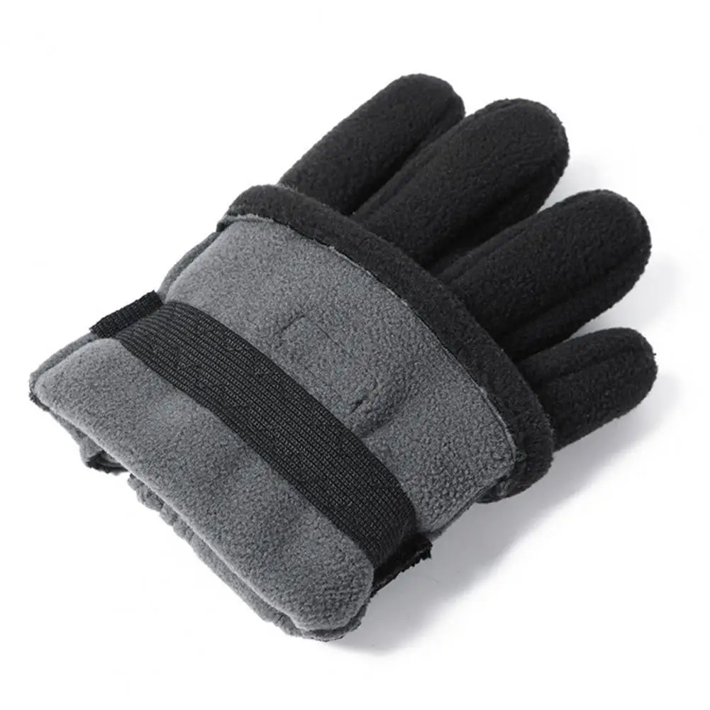 Ridding Gloves 1 Pair Stylish Solid Color Autumn Winter  Windproof Full Finger Gloves Cycling Supplies