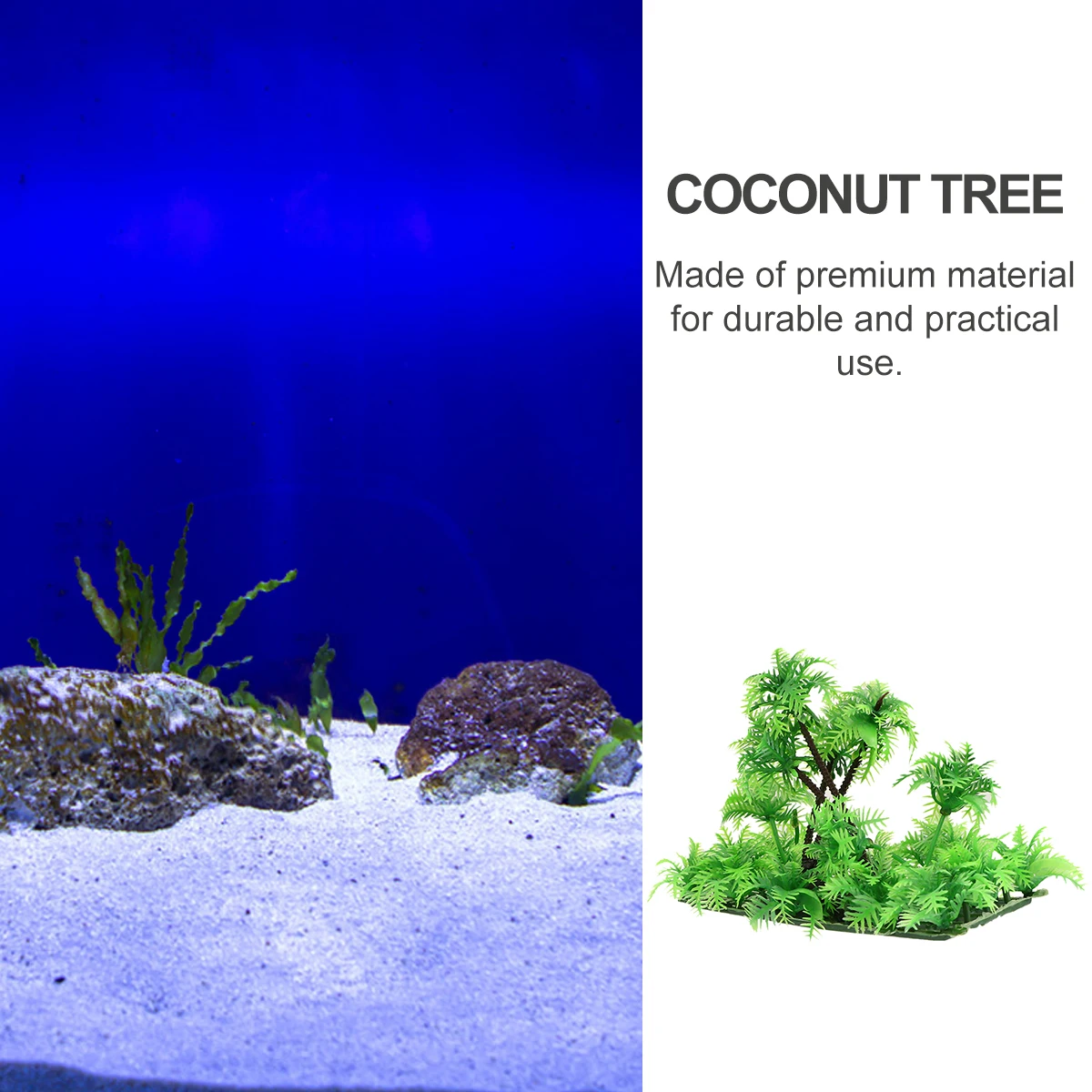 

Artificial Coconut Tree Fish Tank Decorations Building Plastic & Aquatic Plants