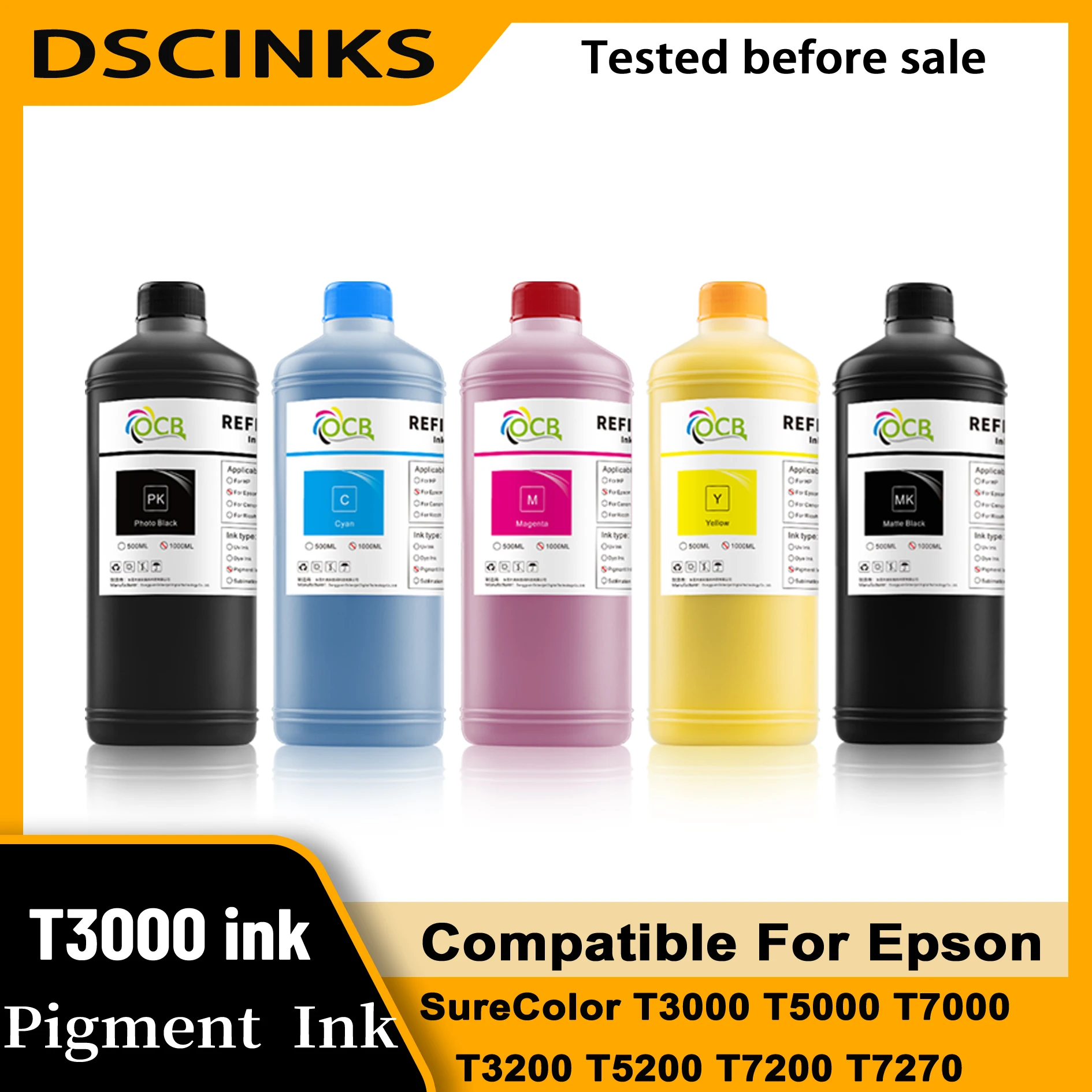 1000ml Refill Pigment ink for Epson T6931 T6941 For Epson SureColor T3000 T5000 T7000 T3200 T5200 T7200 T7270 T5270D printer