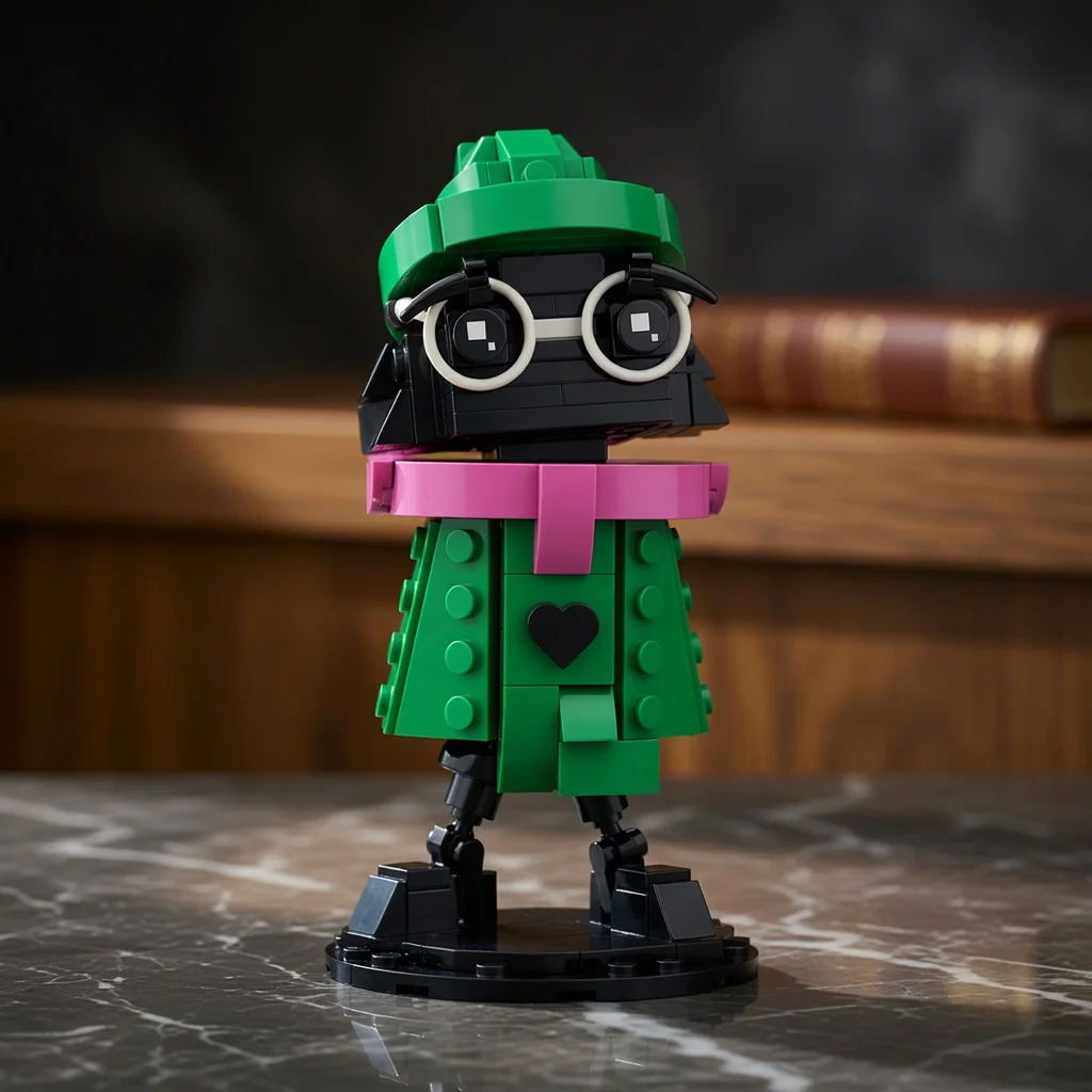 

MOC Game Deltarune Ralsei Figure Building Blocks Green Hat Wizard with Pink Scarf Model Bricks DIY Assembly Toy Adult Gift