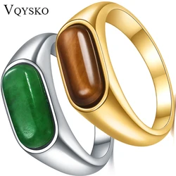 VQYSKO Natural Turquoise Ring Femme Waterproof Fashion Jewelry Women Party Wedding Anniversary Gift Statement with Stone