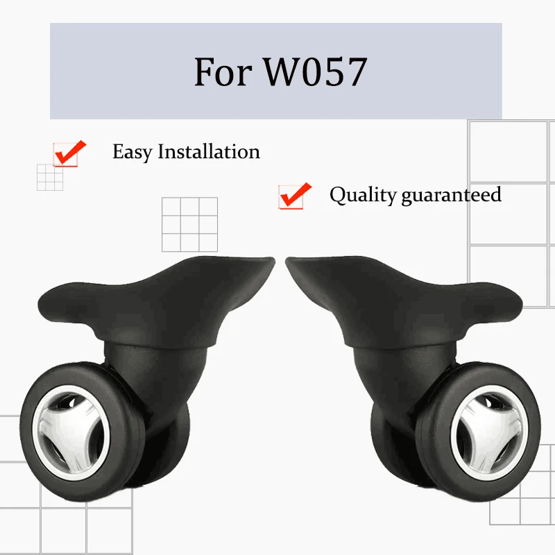 

For W057 Luggage Wheel Repair Kit - Silent Replacement Wheels Heavy-Duty 360°Swivel Wheels Fits Most Suitcases Easy Installation