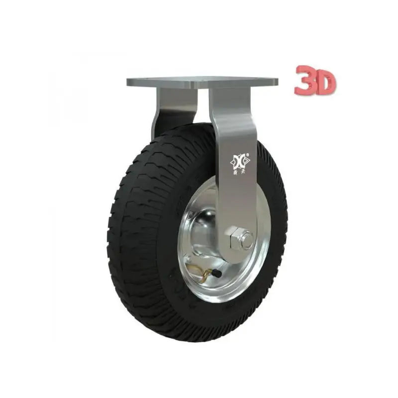 1 Pcs - Caster Factory 8-inch Inflatable Rubber Directional Wheel Air Hotel Service Garage Entrance Cart Luggage Trolley