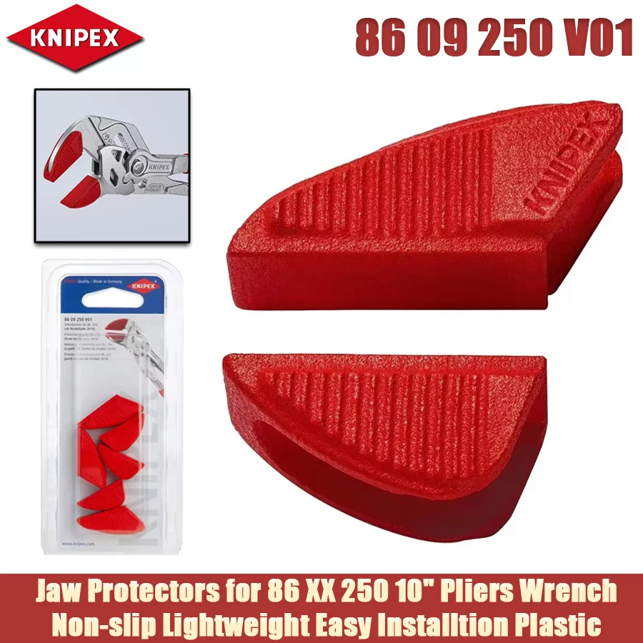 

KNIPEX 86 09 250 V01 Jaw Protectors for 86 XX 250 10" Pliers Wrench Non-slip Lightweight Easy Installtion Plastic Jaw Protector