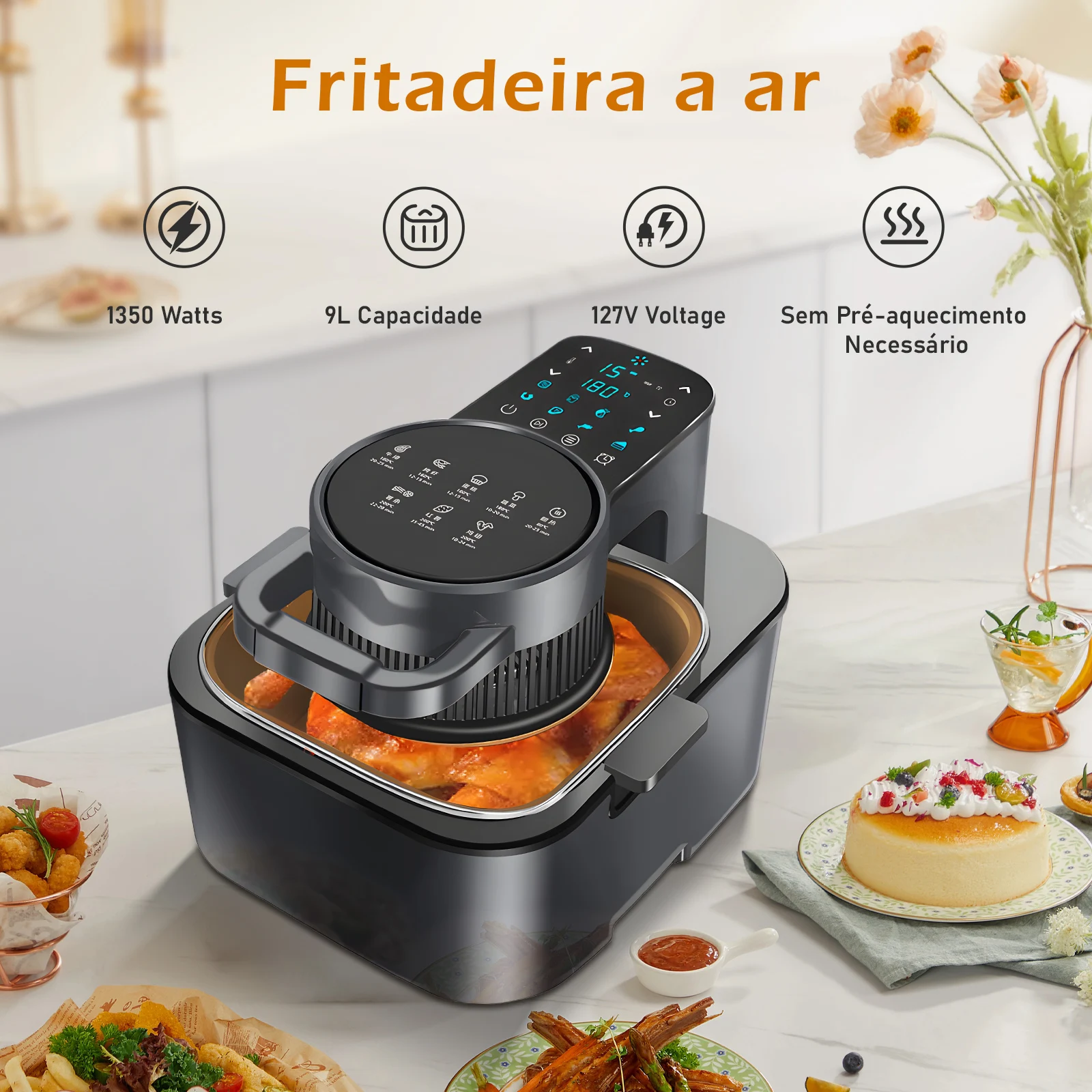 Air Fryer Promotion, Brazil, Electric Fryers, Airfryer Fryer, Air Fryer, 110V, Electric Fryer, Barbecue