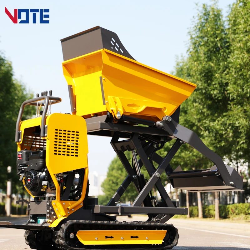 Farm Use 500kg Mini Dumper High Quality Mini Transporter Track Carrier With Hydraulic Tipping Customize Mini Crawler Dumper