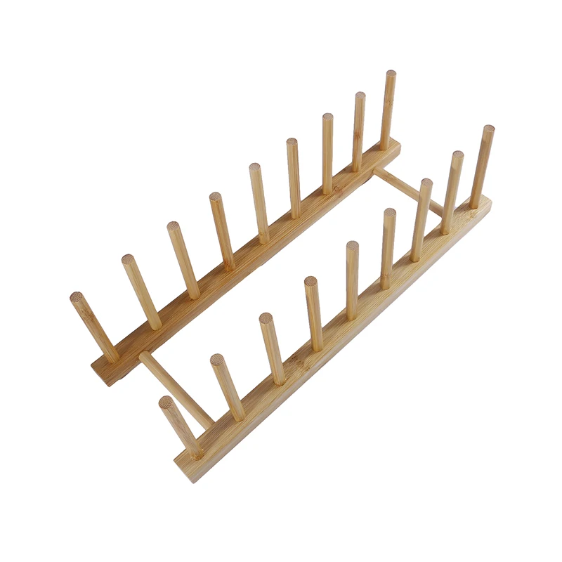 2-Tier Bamboo Dish Rack 6