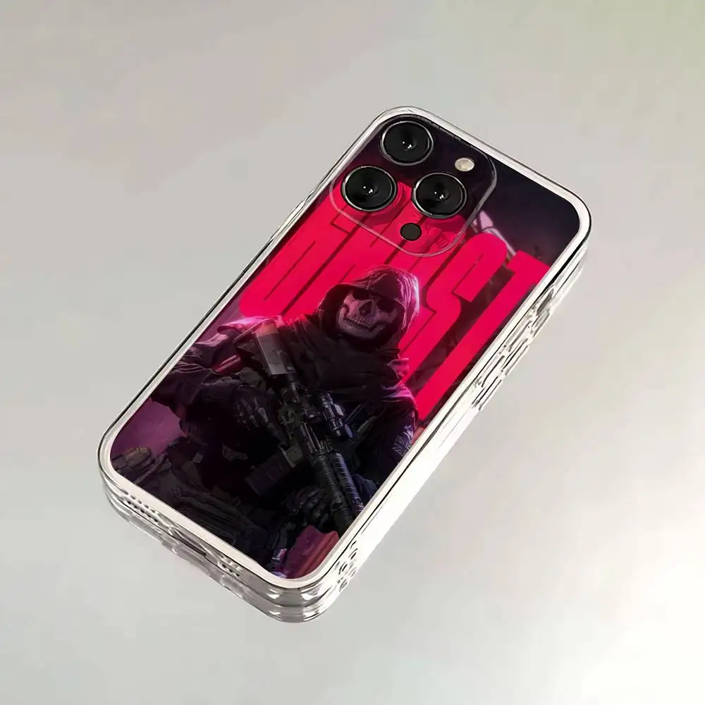 حافظة هاتف Game Call Of D-Duty 2 لهاتف iPhone 17,16,15,14,13,12,Pro,Max,Plus,E,SE4,Air,غطاء شفاف صغير