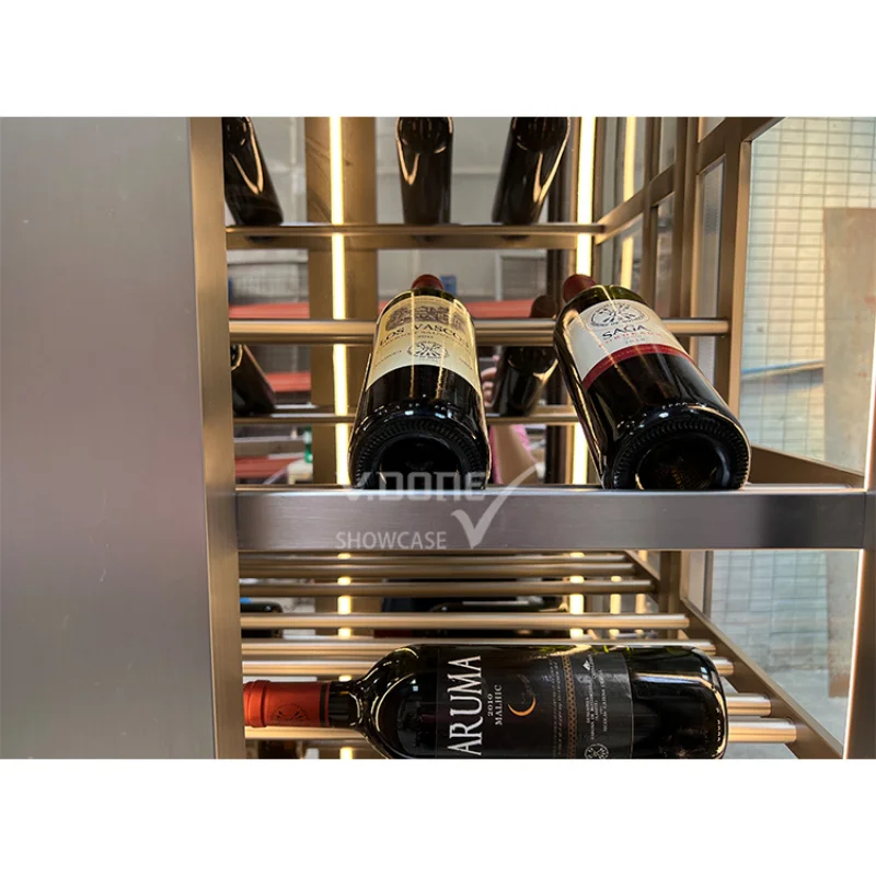 [Customized]Modern luxury hotel constant temperature wine rack storage cabinet wine display cellar furniture home