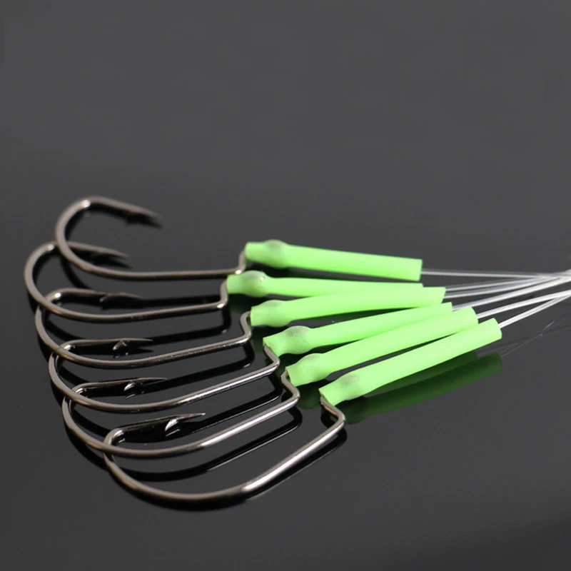 PD Fishing Gear Sea Fishing Tied Sub Hooks Luminous Tube Sleeve Hand Tied Wide Belly Crank Hooks Sea Fishing Boat