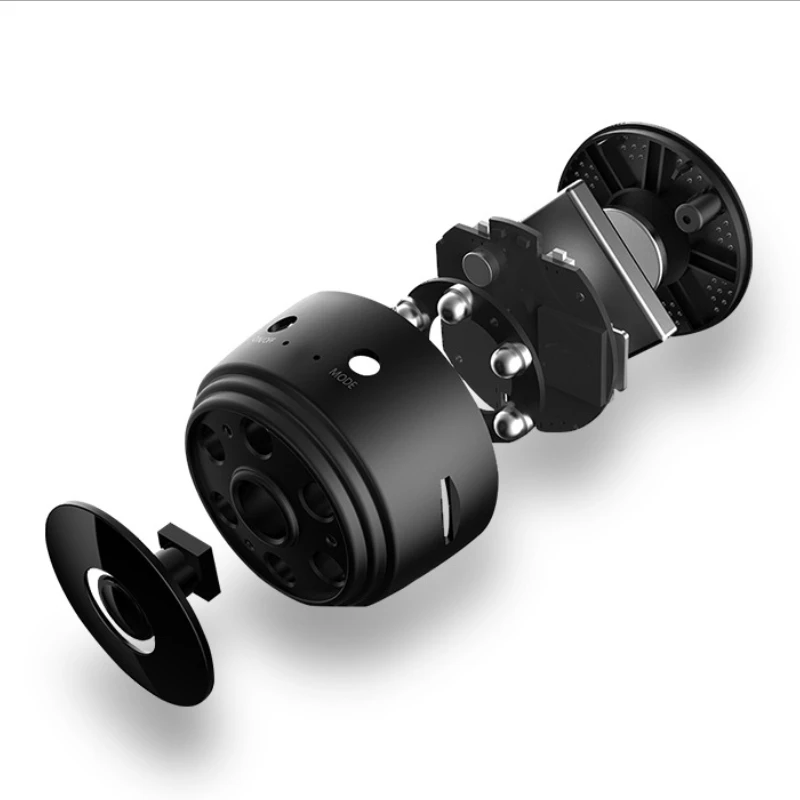 كاميرا شبكة مغناطيسية لاسلكية صغيرة ، واي فاي ، أسود ، ملحقات منزلية ، منزل ذكي ، شاشة مراقبة عن بعد ، حماية ، أمان ، WiFi p, HD