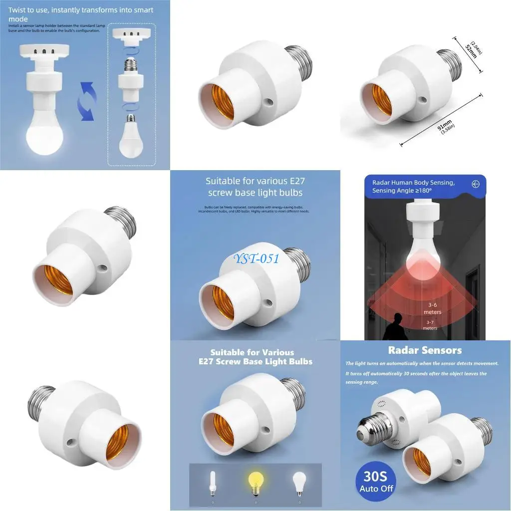 movimiento E15A movimiento E27 LE LED BASE BUSBOR DEL BOMBA BOMBA SECTURAD