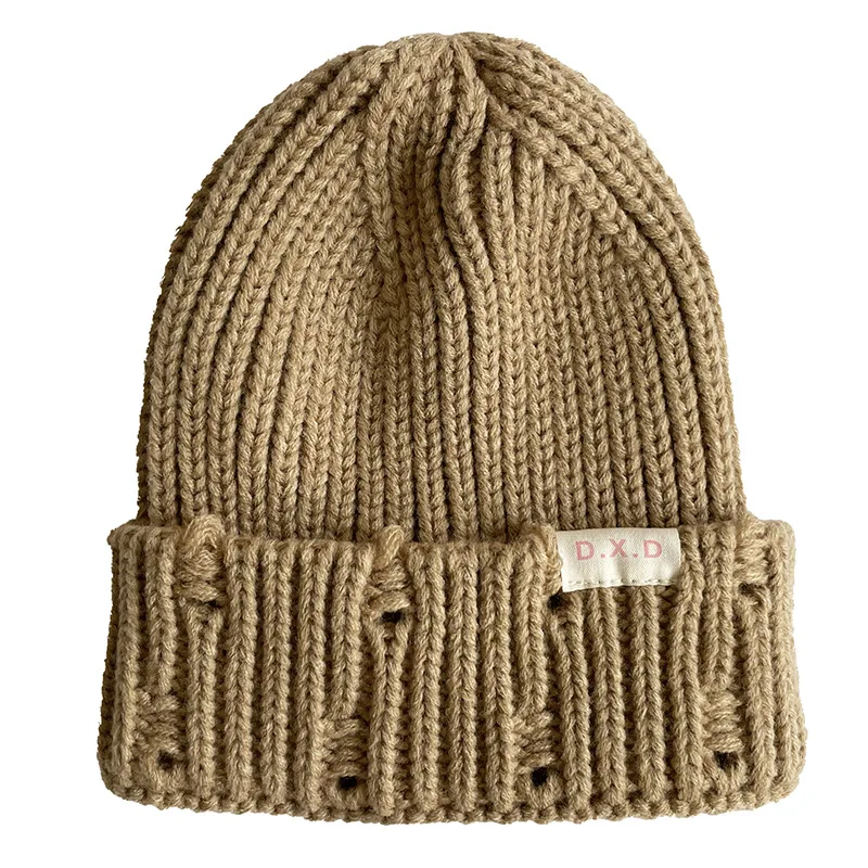 Kids Knitted Hats New Children\'s Hat Autumn Winter Fashion Letter Pullover Caps for Boys Girls Baby Woolen Hat Warm Accessories