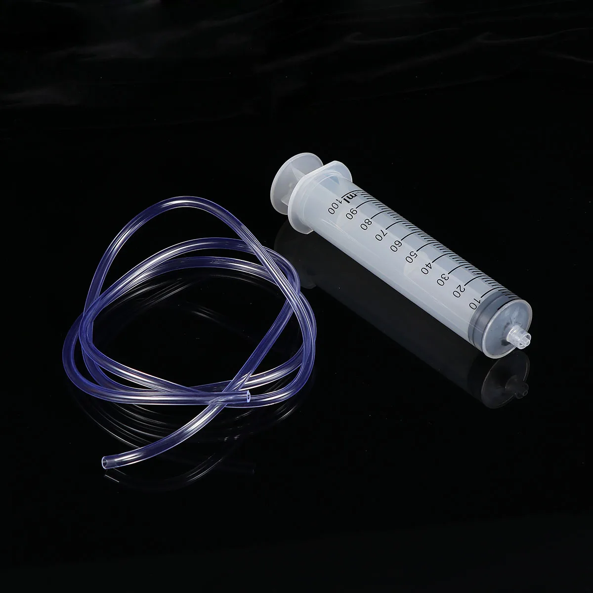 

100Ml Plastic Syringe 0.8M Flexible Tube Clear Gradation For Liquid Dispensing Ink Refill Oil Transfer
