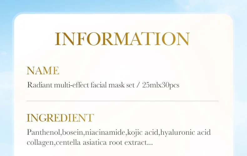 30Pcs SADOER Multi-Ingredient Facial Mask Bundle, SADOER Six Formula Gentle Essence Face Mask Patches, Hydrating Single-Use Mask Sheets to Replenish Moisture for All Skin Types
