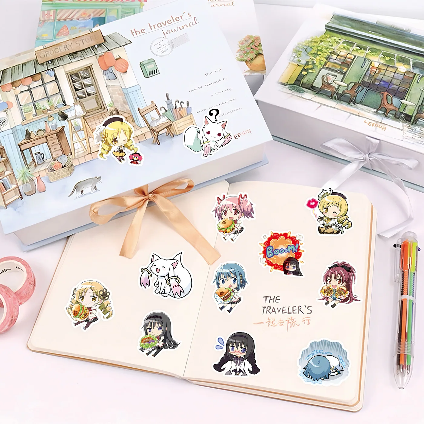 100 Stück Puella Magi Madoka Magica Anime-Aufkleber Niedliche Charaktere für Notizbuch Laptop Dekorative Schreibwaren – Detail 9
