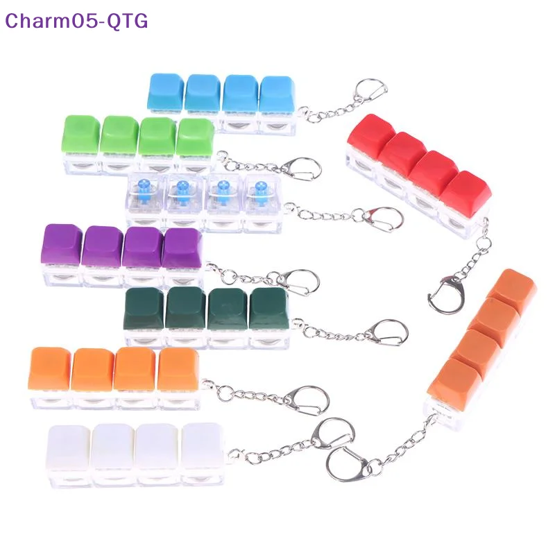 

Новая 4-клавишная клавиатура-брелок: антистрессовая игрушка с LED-подсветкой, кнопочный кликер, DIY-клавиатура для снятия стресса