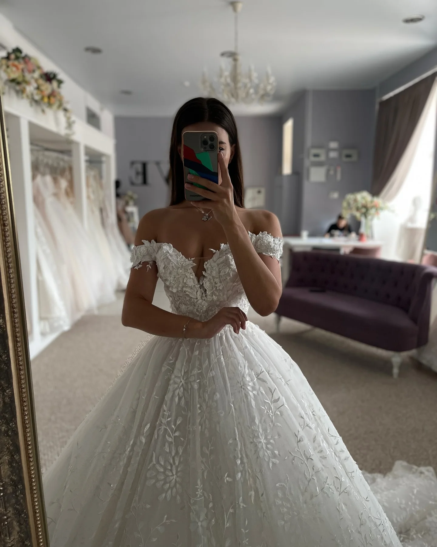 Vestidos de casamento de renda para noiva, fora do ombro apliques, pérolas vestidos de noiva, 2022