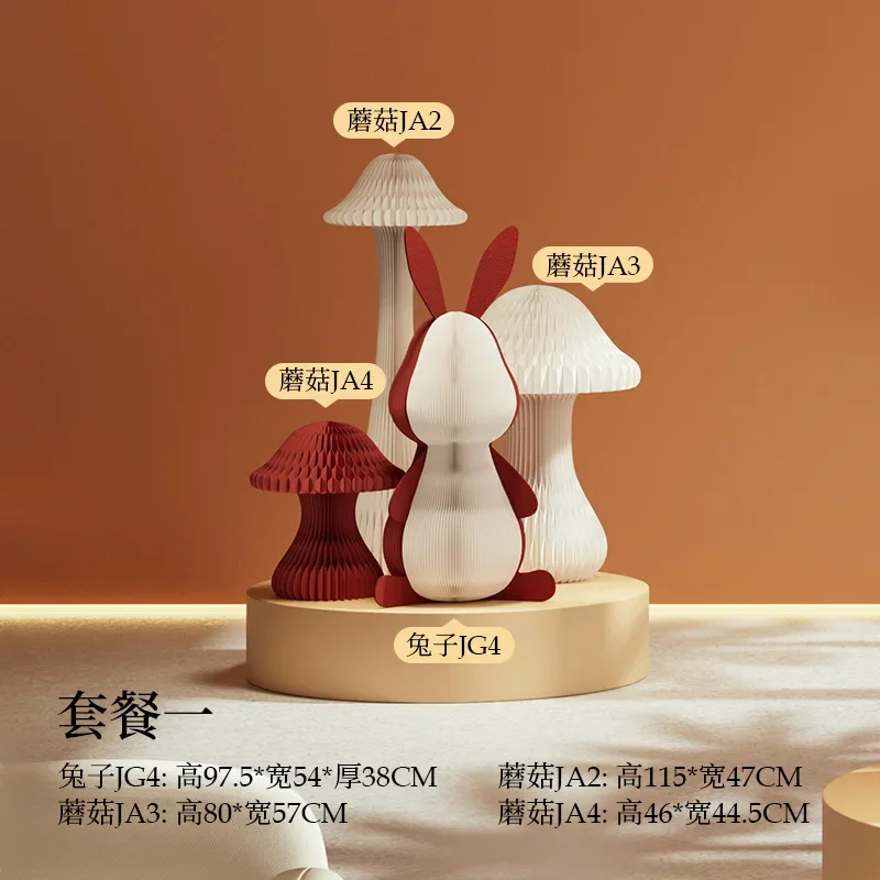 Rabbit ornament office window decoration exhibition shopping mall cartoon doll