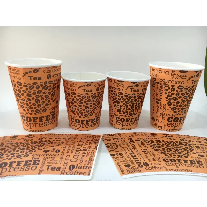 YG Eco-friendly High Quality Kraft  PE Coated Paper Cup Fan Machine Coffee Disposable Paper Cup Box Bowl Raw Materials for US