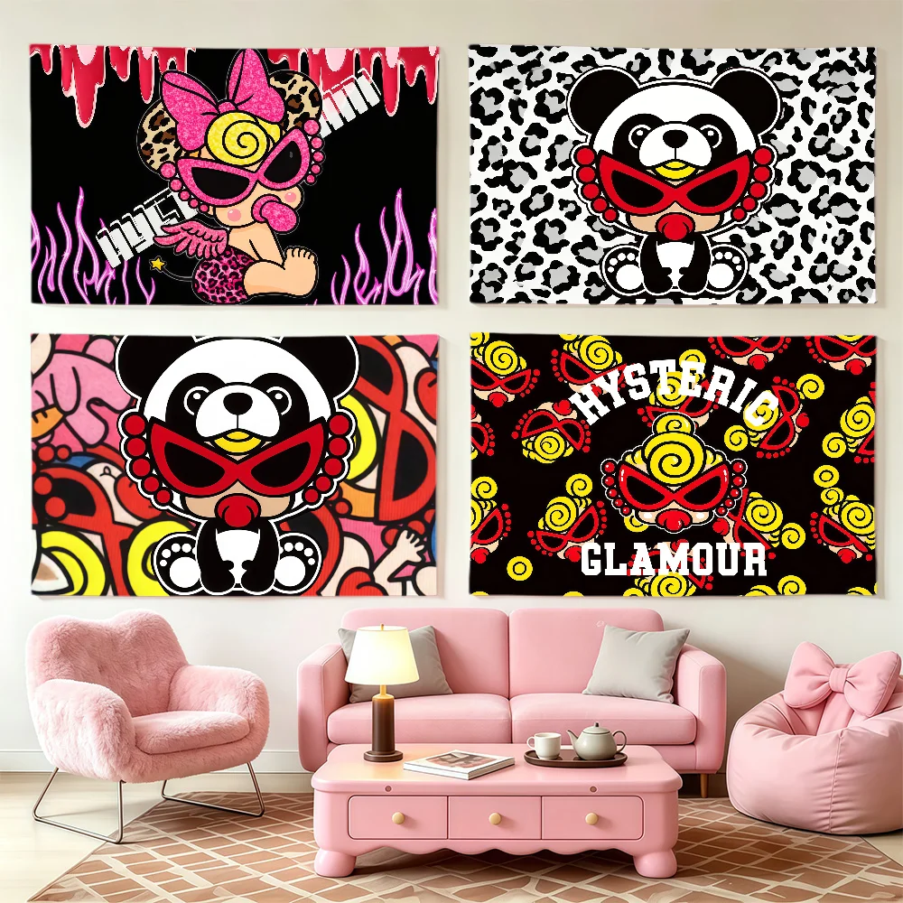 Fashion H-Hysteric Brand M-Mini-S flag  Club Interior Wall Creative Pattern Living Room Wall Art Party Outdoor Decor