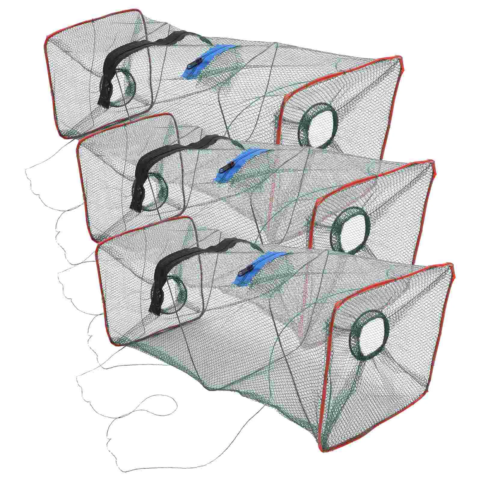 3 Pcs Fishing Shrimp Trap Minnow for Net Traps Blue Crabs Folding Crawfish Cast Collapsible Nets