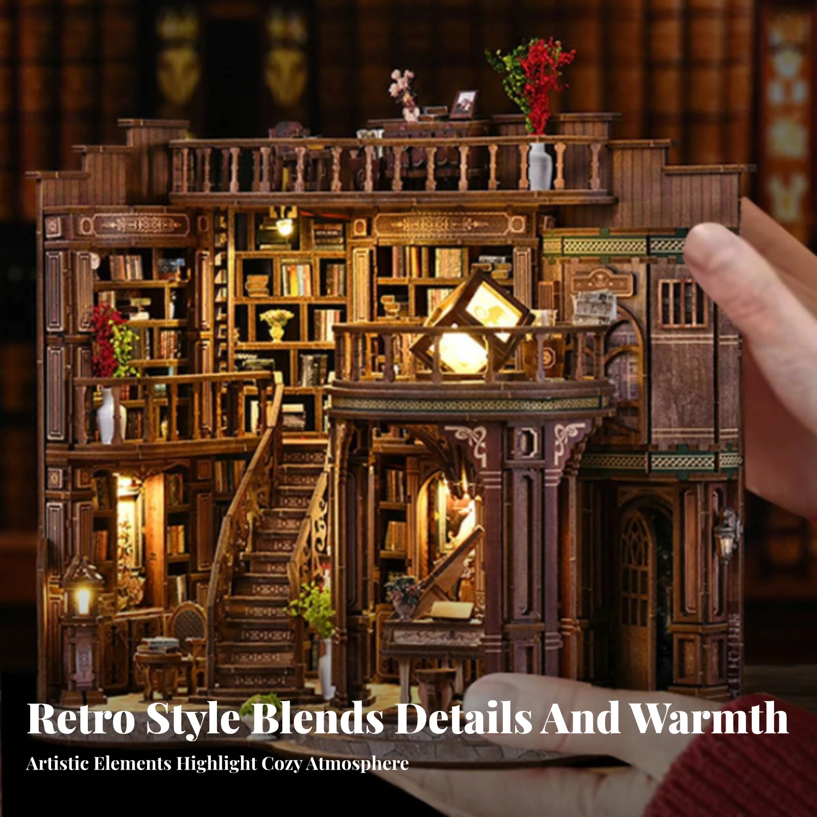Rounded Front DIY Wooden Book- - огляд і ціна Model Kit Levels