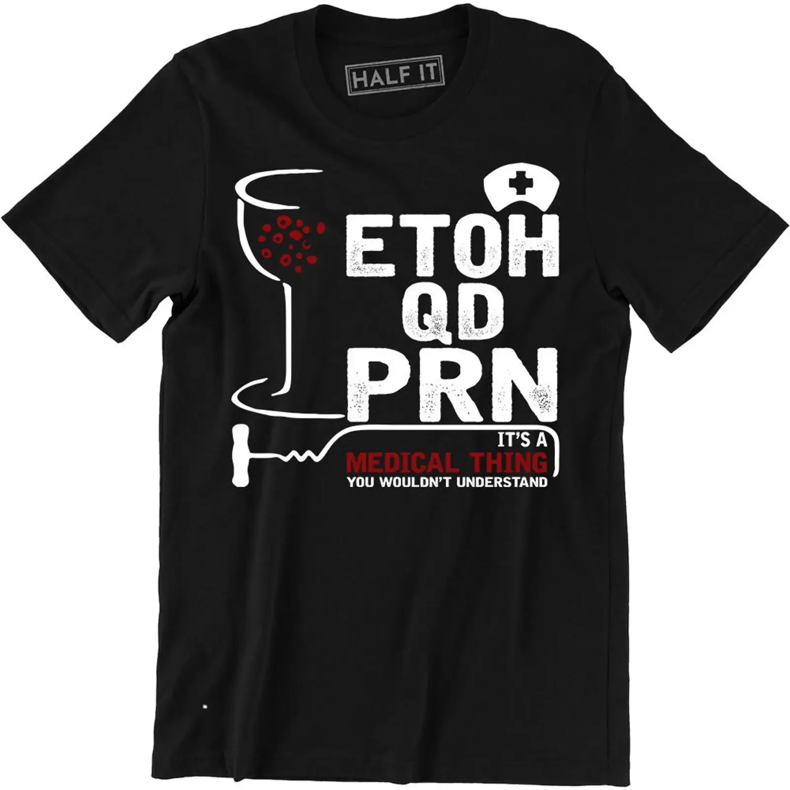 Etohqdprn It's A Medical Thing You Wouldn't Understand Lustiges Herren-T-Shirt im Vintage-Stil, gewaschen, weich, vielseitig, Streetwear für Herren
