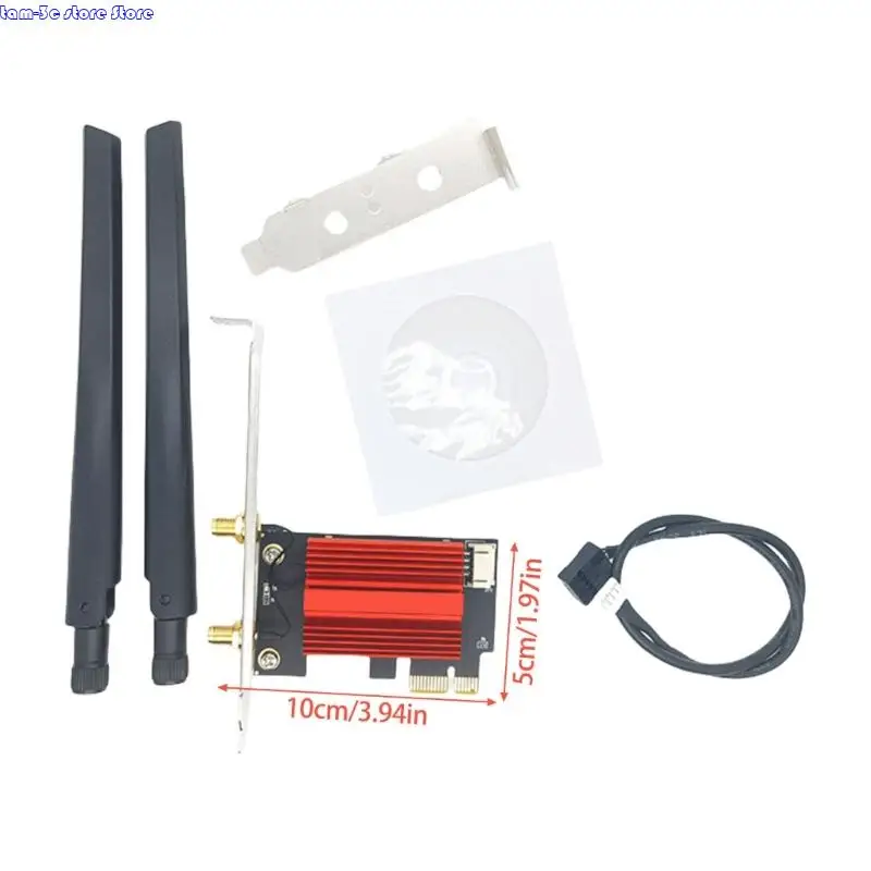 D0UA PCIE Wireless Adapter WiFi 5 Card Networking Card 802.11ac 1200Mbps Band 2.4G/5GHz المتوافقة مع لسطح المكتب