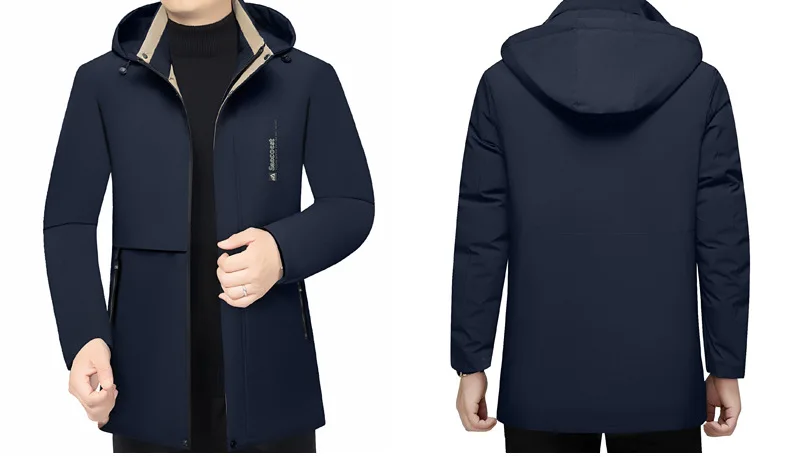 Winter New Arrival Middle Aged Men High Grade Thick Warm Down Cotton Coat Father Style Male Casual Business Outerwear For Daily