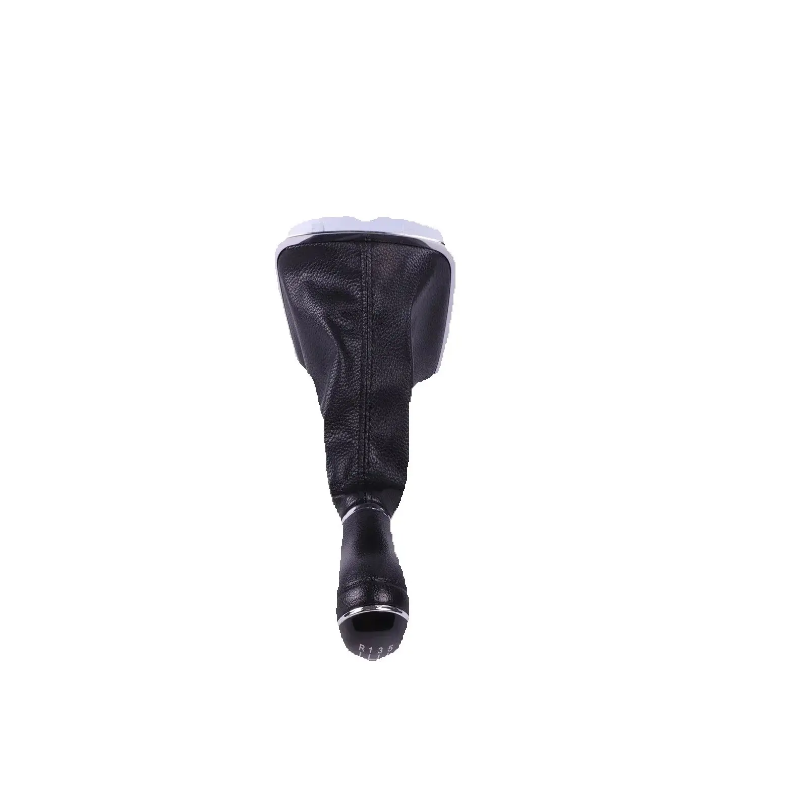 

5 Speed Gear Shift Knob Lever Boot Gaiter Black Leather Set FOR Polo Vento 2013-2021 Auto Parts