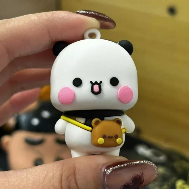 Yier Panda KeyChain Doll Kawaii Bubu Dudu Anime Figure Toy Backpack Hanging Ornaments cute Pendant Mobile Phone Chain