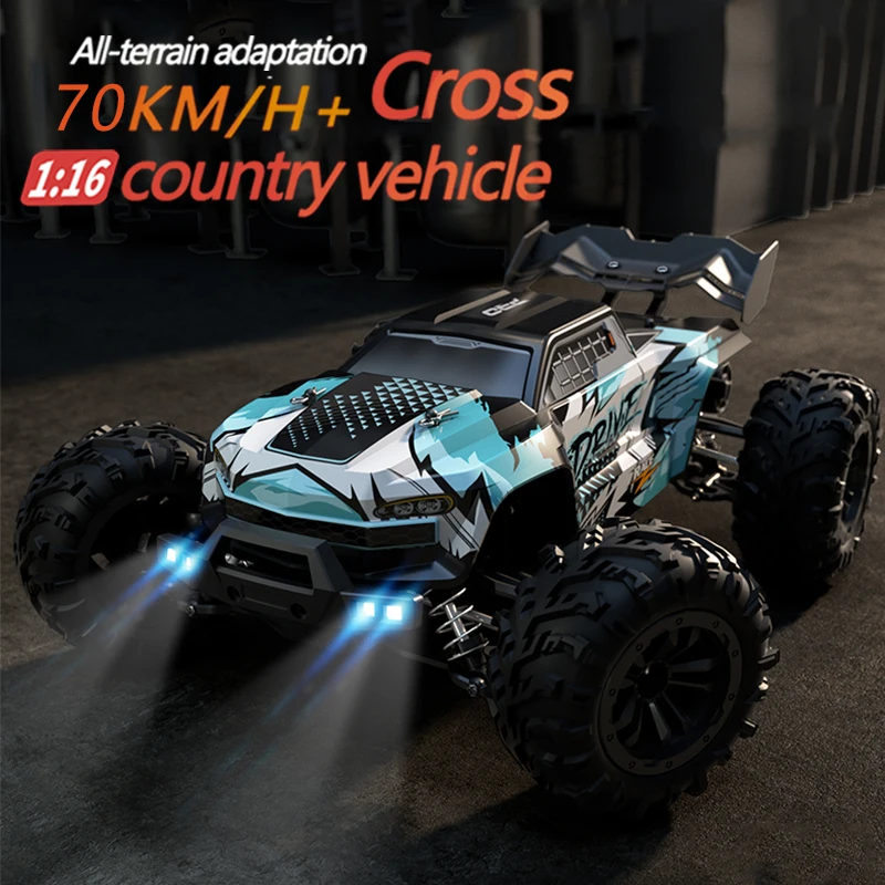 RC Car High Speed Remote Control Car Strong Shock-Absorbing Long Endurance With Adapt To All-Terrain LED Headlight 4WD Kid Toys