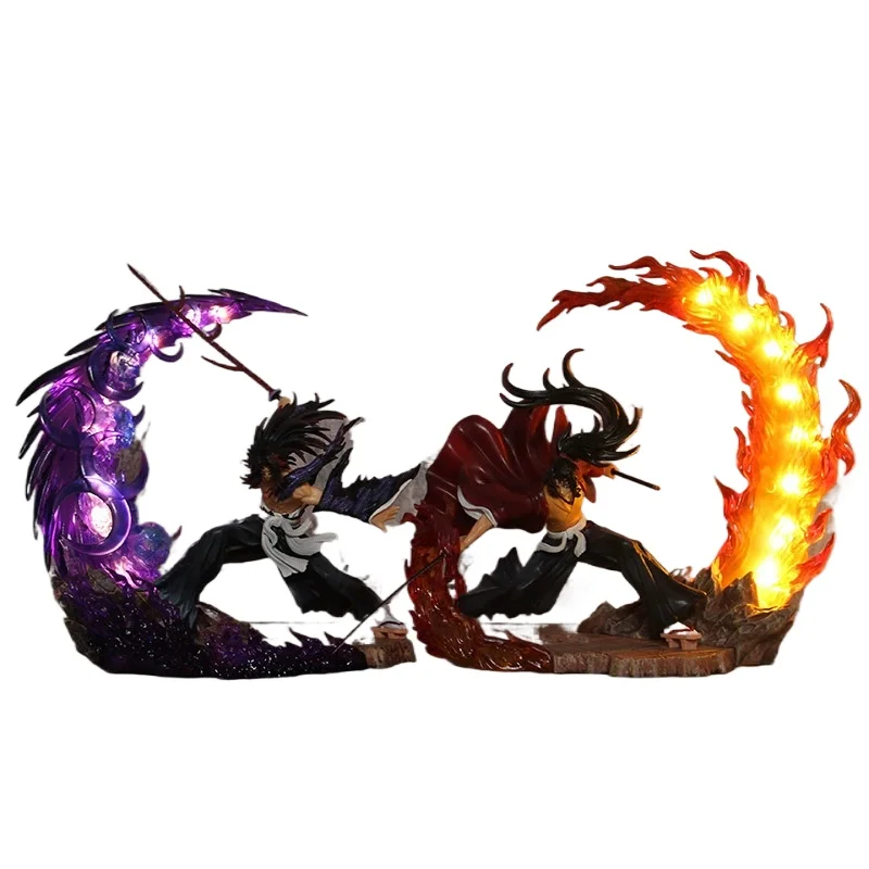 

Фигурка Demon Slayer: Клинок, рассекающий демонов, 23 см, Йориичи Цугикуни против Кокушибо, боевая форма, светящаяся модель из ПВХ, статуэтка, декор для дома, коллекционная игрушка, подарок