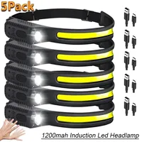 KDULIT Sensor LED Headlamp COB Wide Beam Wave Induction Head Lamp Built in Battery USB Rechargeable Fishing Headlight Lantern