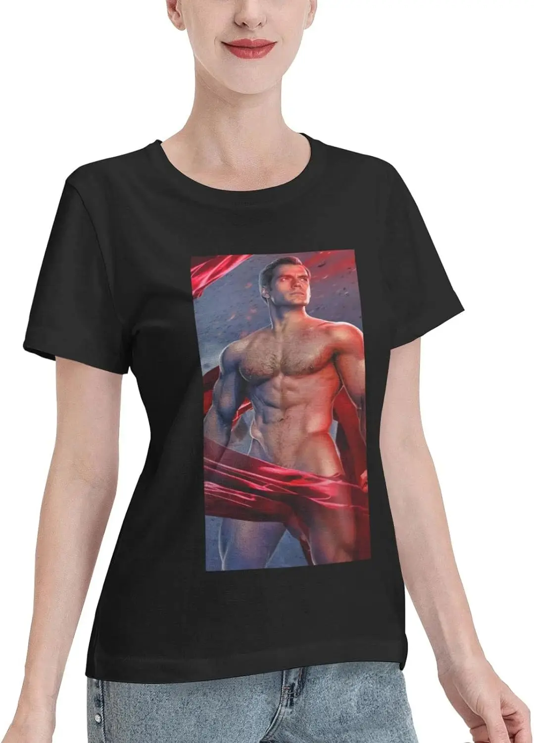 Henry Cavill T Shirts Female Summer Relaxed Fit Lightweight Short Sleeve O-Neck Tee Tops