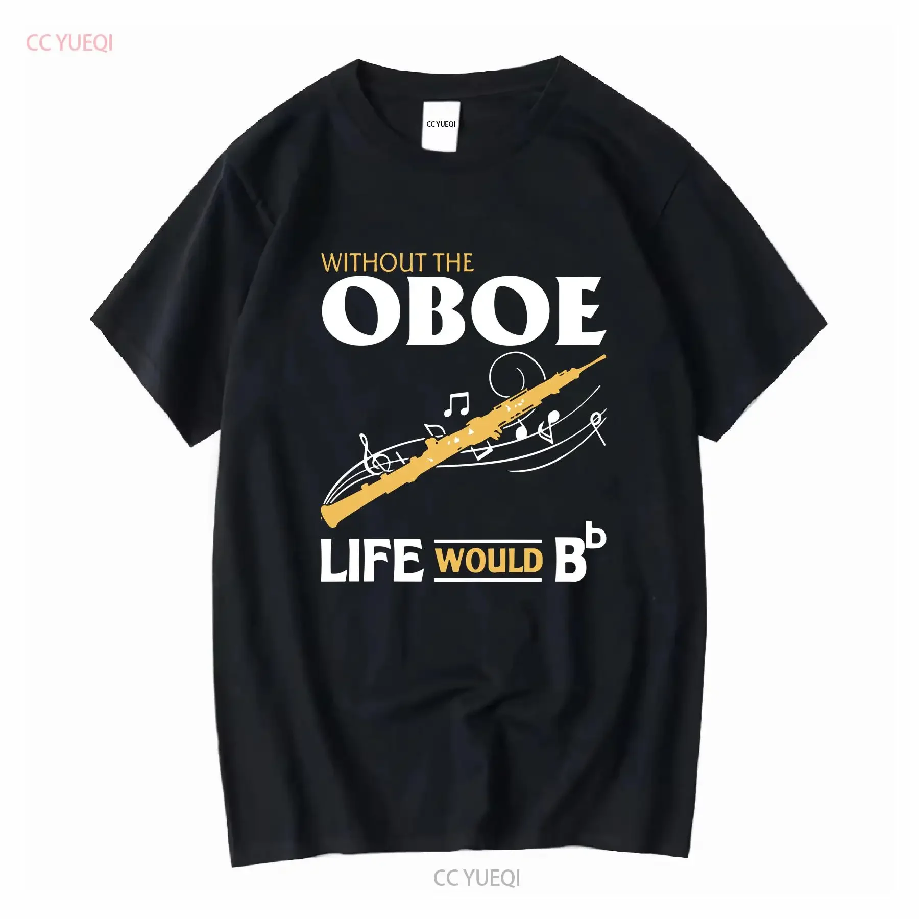 Camiseta Life Without The Oboe, ropa de diseñador vintage lavada para hombre, ropa informal transpirable ligeramente elegante, ropa de calle estirada
