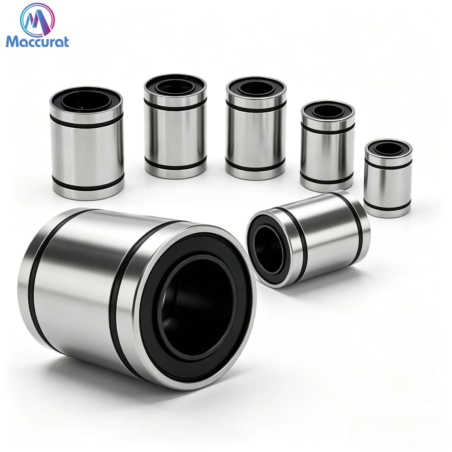 2pcs/lot Linear Ball Bearings LM6UU LM8UU LM10UU LM12UU 6mm 8mm 10mm 12mm Part Bush Bushing Steel 3D Printers Linear Shaft Parts