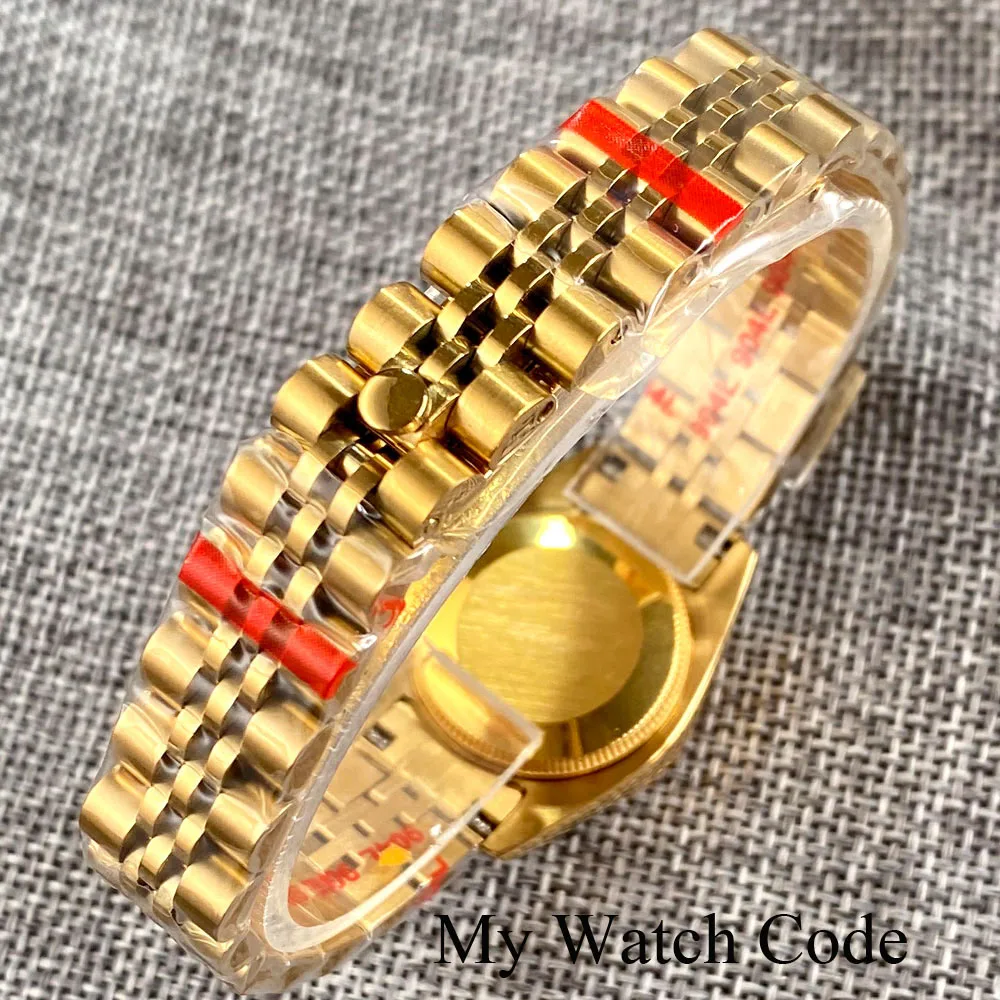 Nologo NH05A Movemnt 26mm Date-just Lady Watch Yellow Gold Luxury Steel Automatic Wristwatch Diamond Index Small Women Clock