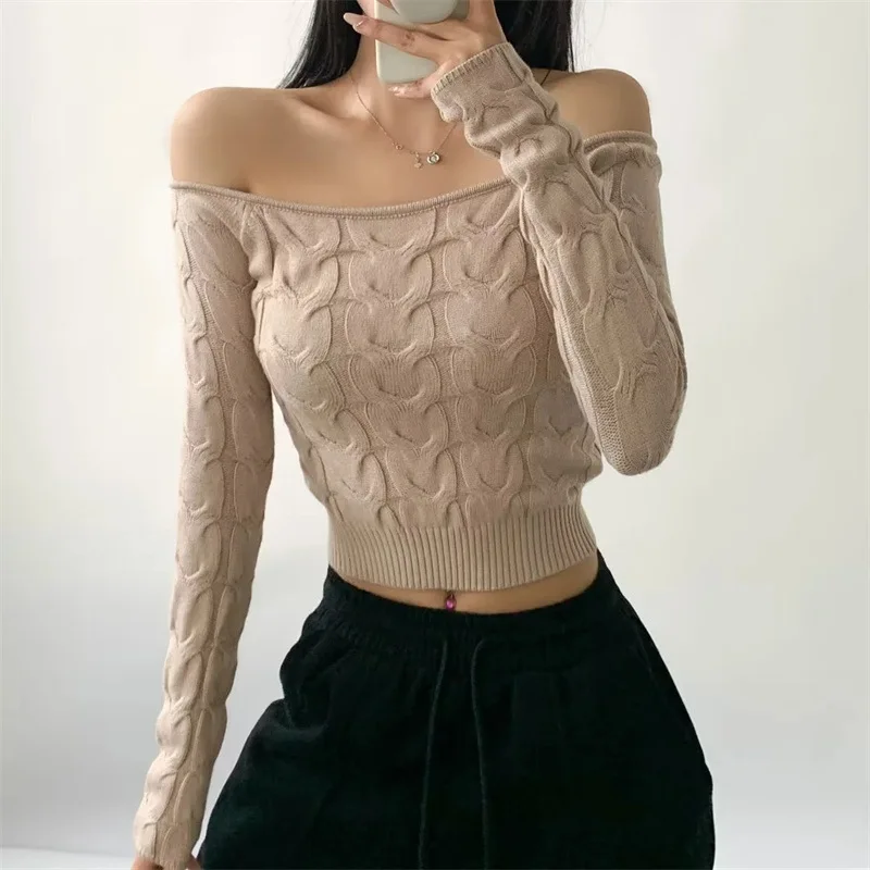 Sexy High Waist V Neck Cardigan Sweater For Women With Shoulder Cut Outs And Knit Braids For Fall And Winter