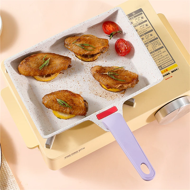 

22cm Square Non-Stick Frying Pan Mini Pancake Omelette Aluminium Pot Tamagoyaki Breakfast Saucepan Kitchen Cooking Griddle