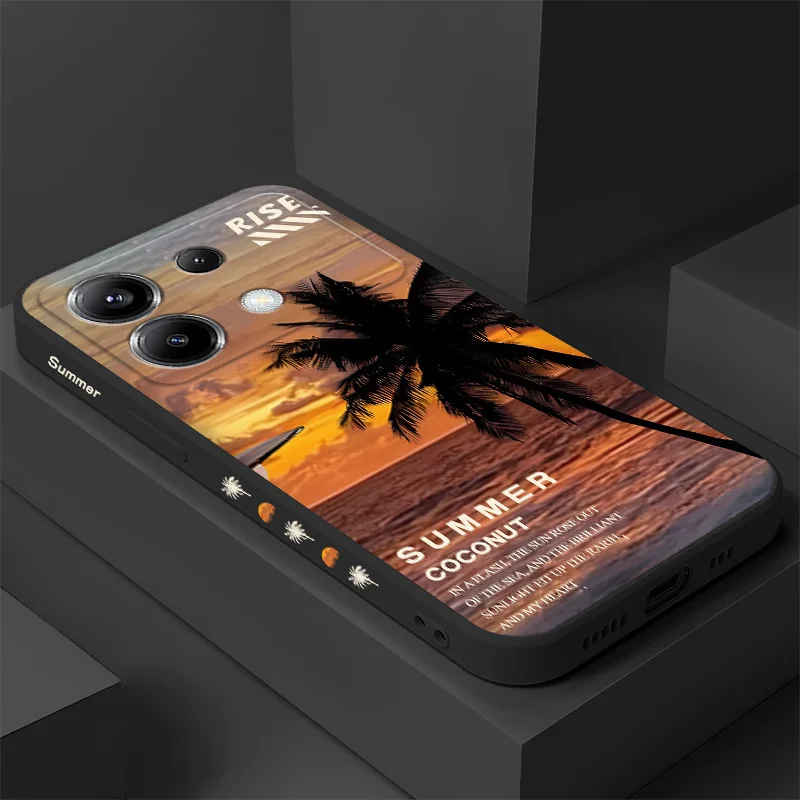 

Summer Coconut Phone Case For Xiaomi Poco F7 X7 X6 F6 M6 M5 M5S F5 X5 F4 X4 M4 F3 M3 X3 Pro 4G 5G GT Silicone Cover