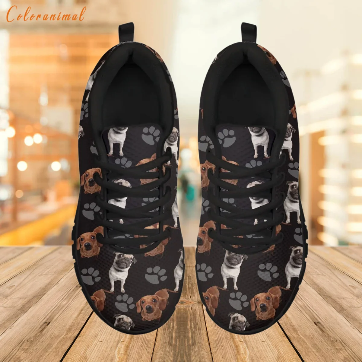 

New Golden Retriever Bull Dog Design Unisex Autumn Winter Vulcanized Shoes Shock Absorption Non-slip Classic Walking Footwear